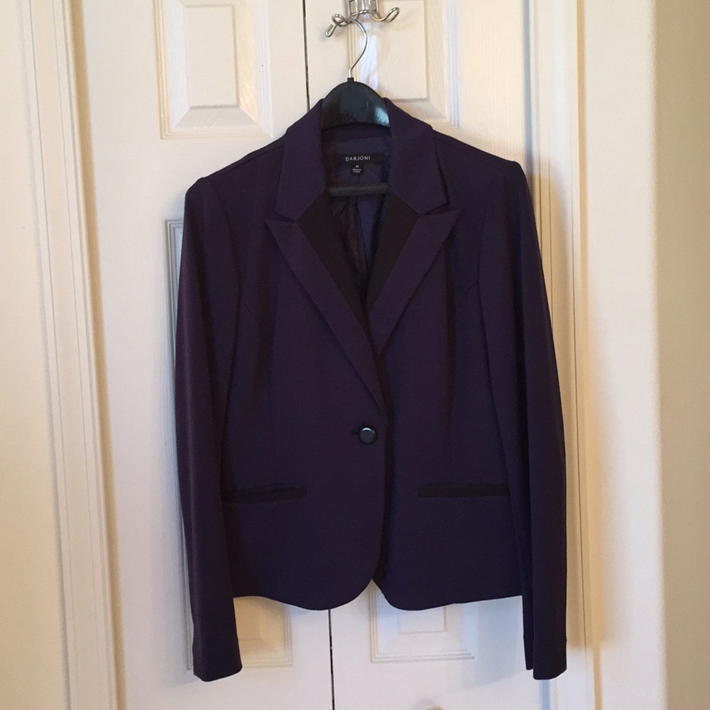 Blazer navy blue with black trim